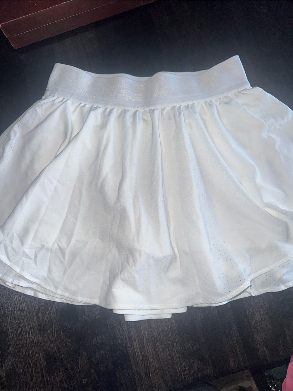 90 Degree By Reflex White Circle Skirt with Elastic Waistband